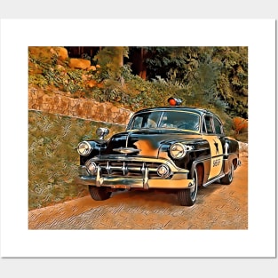 Classic Police Car No.1E Posters and Art